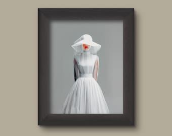 Modern Couture Woman Art Print – Minimalist Fashion Illustration