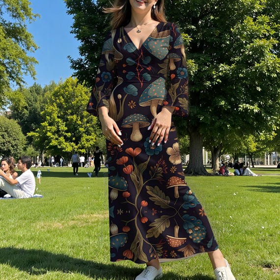 chinese dress ladies Twilight Tango One-Shoulder Maxi Dress Forest Green main image 1