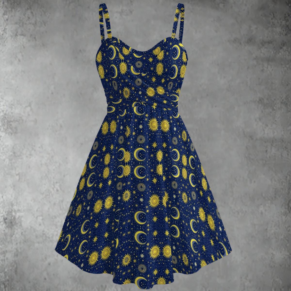 Navy Gold Star Dress - Etsy Ireland