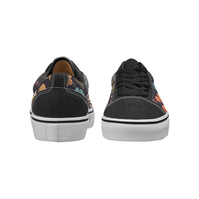 Mushroom Print Canvas Oxford Shoes: Cottagecore Lace-Up Sneakers image 2