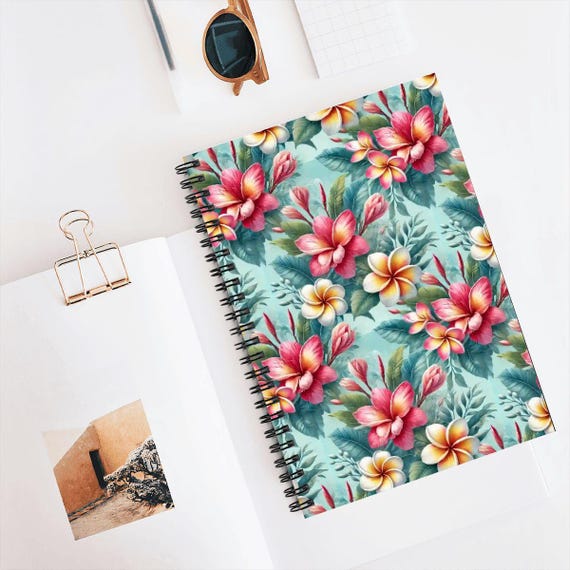 Blue Hawaii Spiral Notebook: A5 Ruled Journal, Beach Design