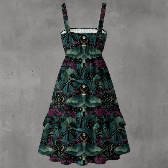 witchy midi dress Witchy Midi Dress with Pockets in Green 3XL