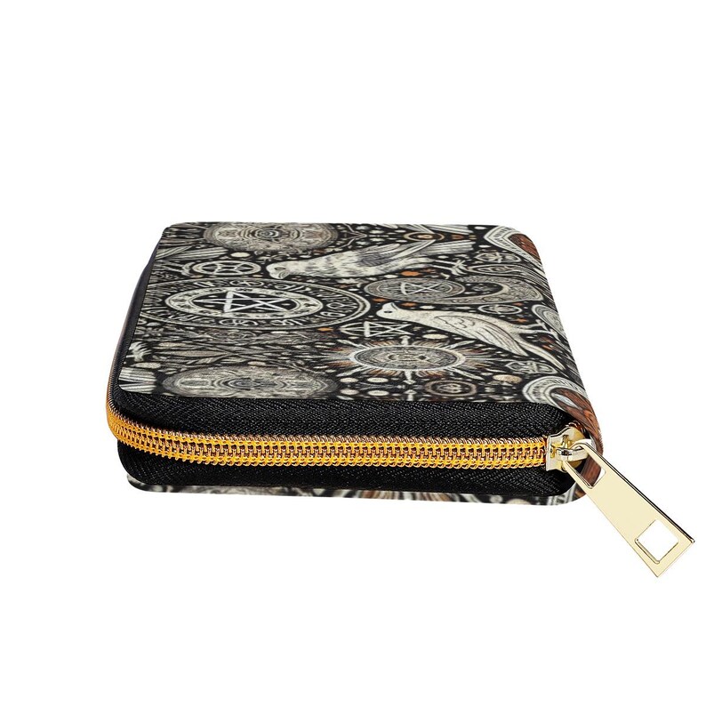 Pagan Vegan Leather Purse with Crow, Raven Design – Stylish and Functional image 3