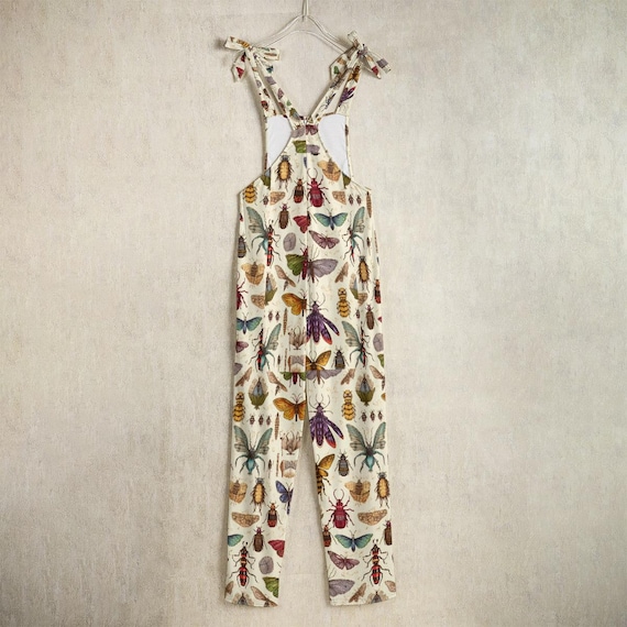 Insect Print Jumpsuit: Witchy Cottagecore Boho Overalls - Etsy