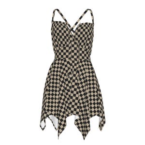 checkerboard fitted dress Erin Dress