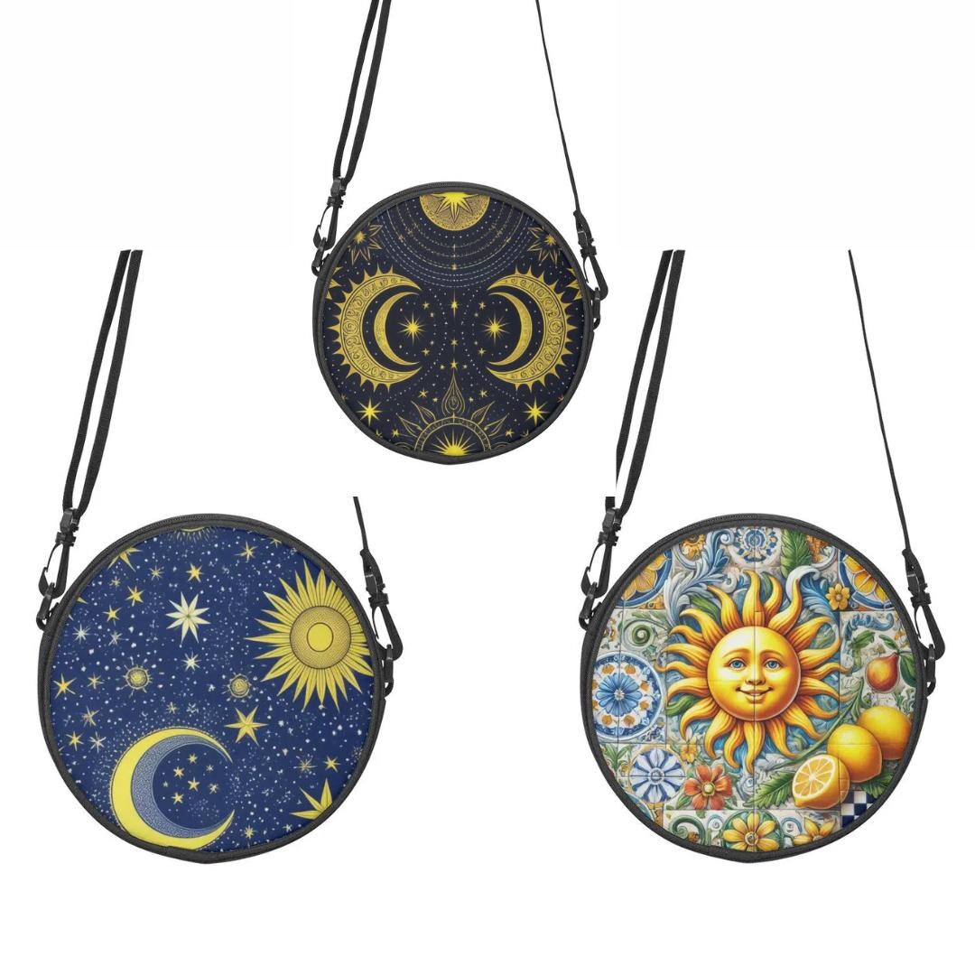 Sun and Moon Y2K Round Satchel Bag Collection | Aesthetic