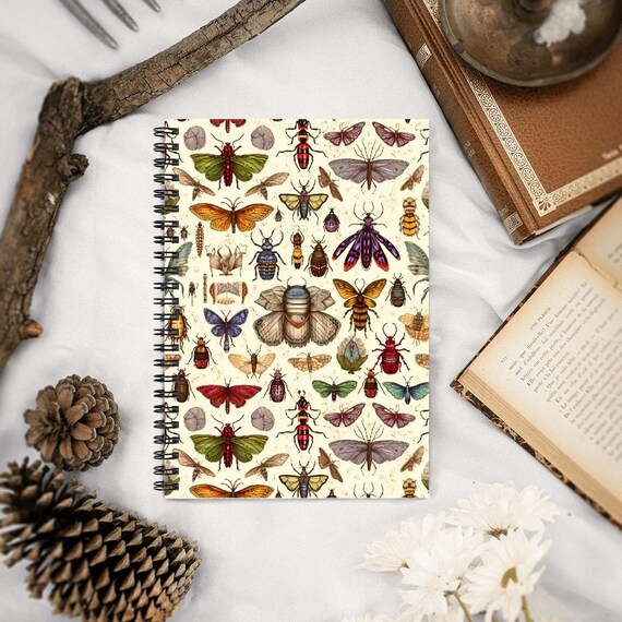 Vintage Bug Spiral Notebook: A5 Insect Journal for Nature Lovers