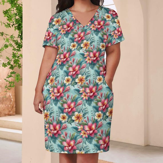 knee length dresses for ladies Paradise Found Green Palm Print Midi Dress – Shop the Mint