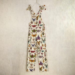 Insect Print Jumpsuit: Witchy Cottagecore Boho Overalls image 3