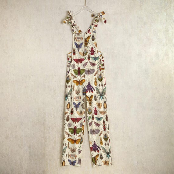 Mono con estampado de insectos: Peto bohemio de estilo cottagecore de bruja