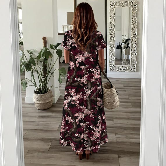 dark cherry maxi dress Lyra Maxi Dress