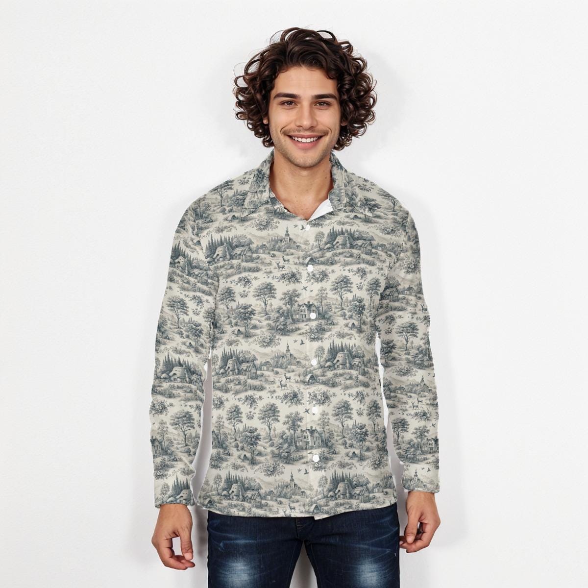 Toile De Jouy Shirt - Etsy UK