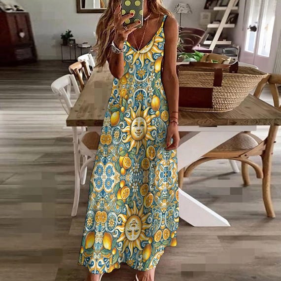 yellow mermaid style prom dresses Yellow Spaghetti Straps Mermaid Satin Ruffled Long Prom Dresses With Slit Yellow / 8