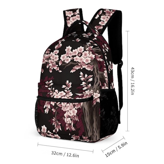 Cherry Blossom Backpack Set, Sakura Floral Print, Kids School Bag
