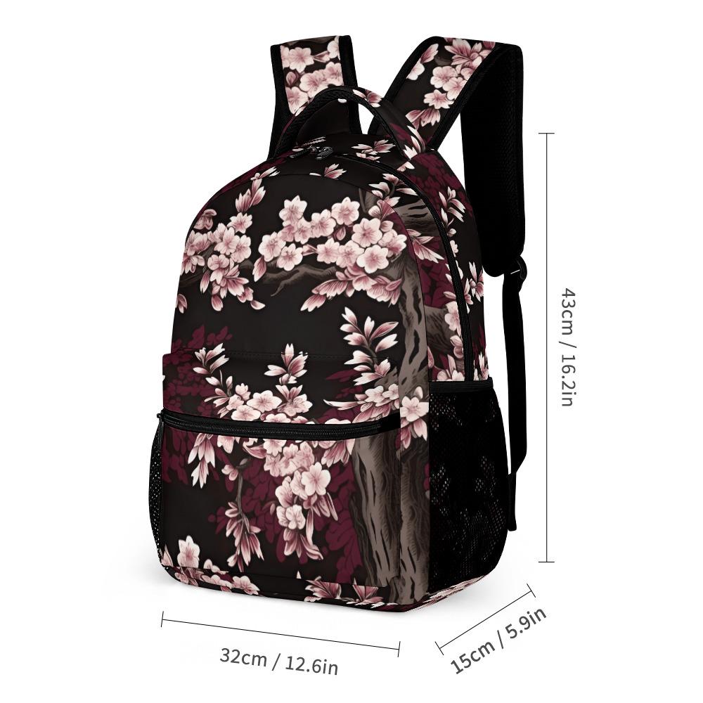 Cherry Blossom Backpack Set, Sakura Floral Print, Kids School Bag