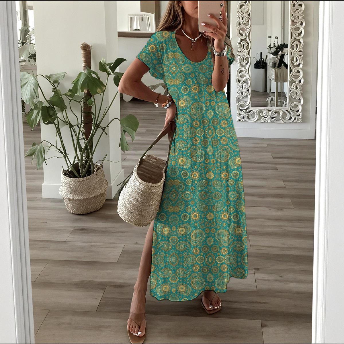 Paisley Maxi Dress - Etsy
