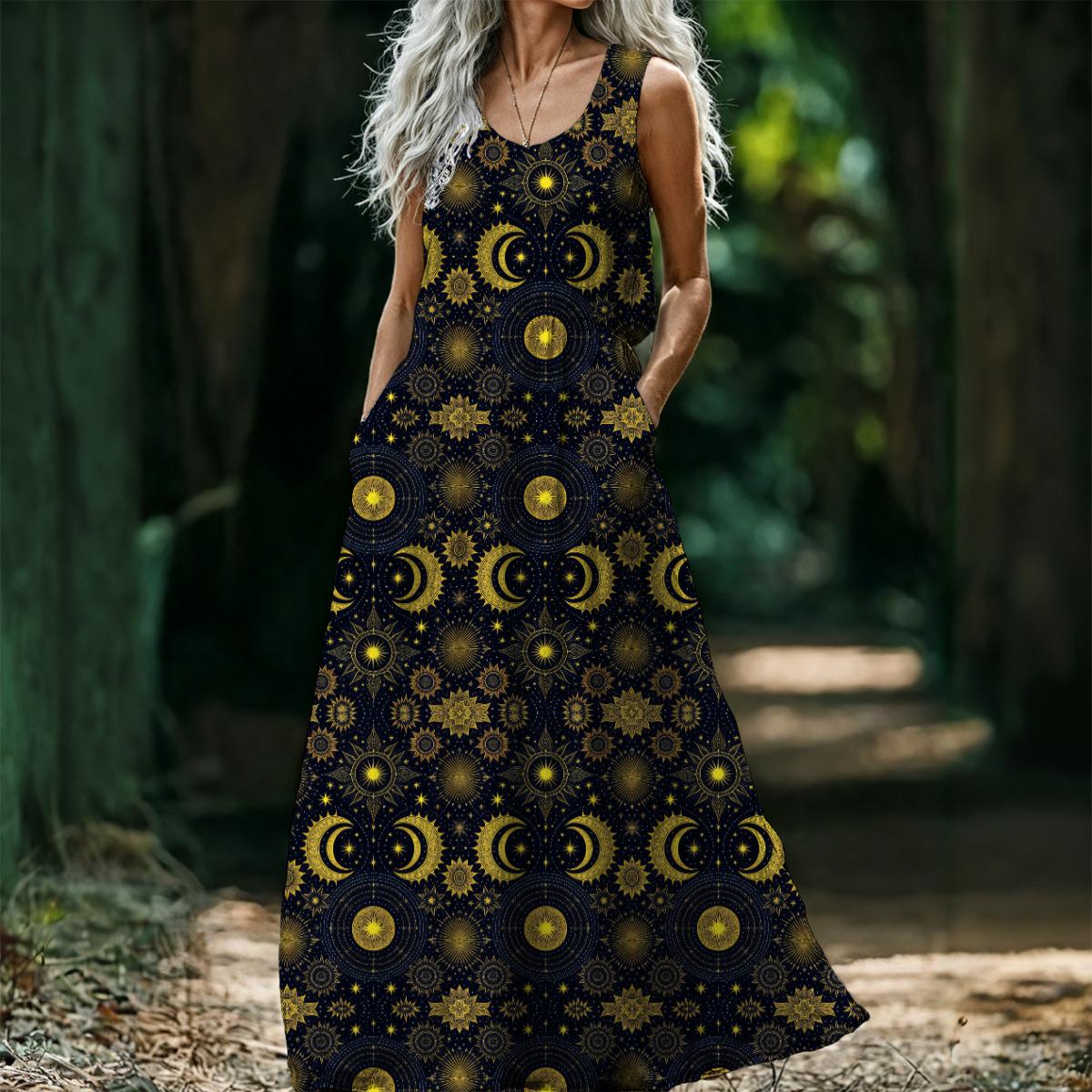 celestial zenith flared dress Current Mood Celestial Zenith Flared Dress – Dolls Kill main image 1