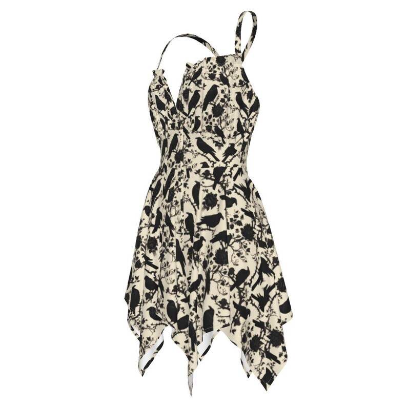 Raven Gothic Slip Dress: Witchy Boho Beach Dress image 5