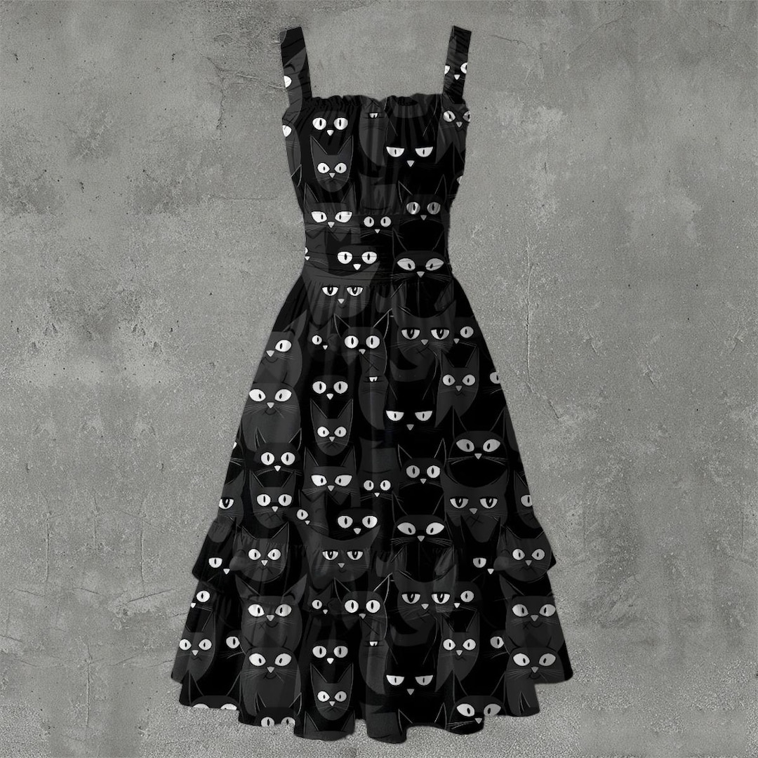 black mini flare dress Square Neck Pleated Small or just a day rushdelivery Coco Chanel Little Black Size:30W 30L