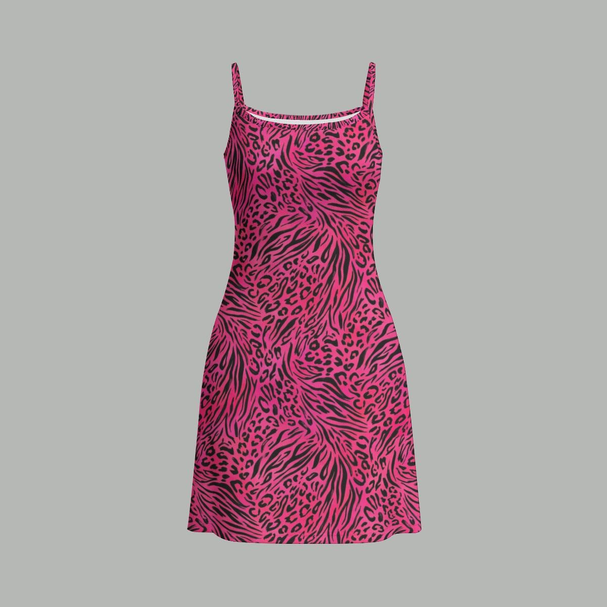 zebra hot pink dress Y2k zebra print dress 2000s