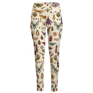 Gothic Insect Print Leggings: High Waist Witchy Activewear