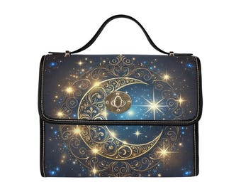 Bolso bandolera Celestial Moon Lock: Bolso cruzado gótico de estilo místico
