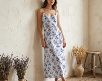 Floral Maxi Dress: Elegant Spaghetti Strap Summer Sundress