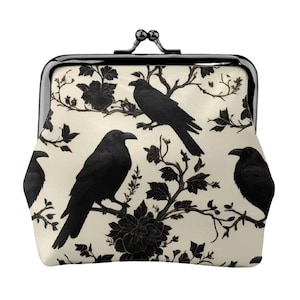 Crow Raven Kiss Lock Coin Purse: Gothic Witchy Wallet - Etsy