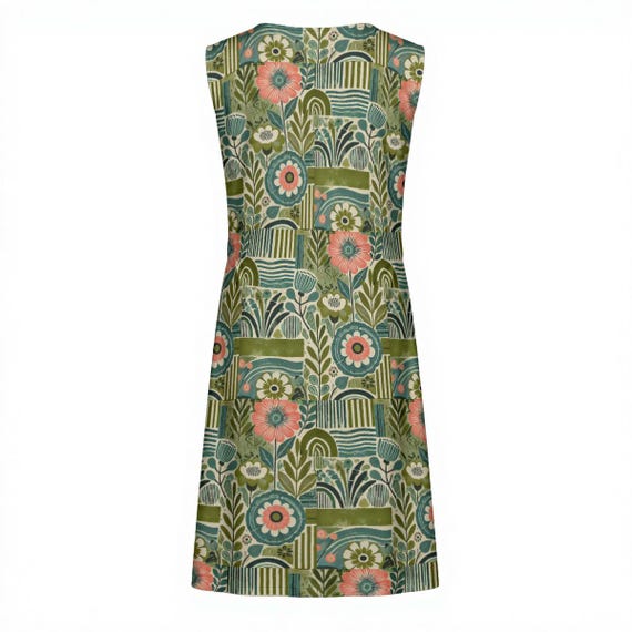 green suspender dress Boho Bodycon Mini Dress: Retro Hoop Sleeveless Outfit WHS26