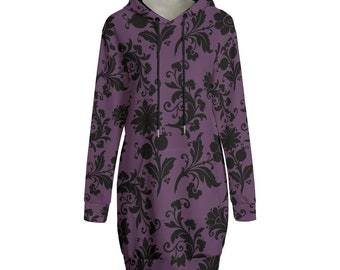 Youth Gothic Witchy Hoodie Dress | Purple Alternative Fashion for Young Adults