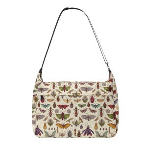 Bugs & Oddities Messenger Bag | Gothic Curiosity Canvas Shoulder Bag | Large Capacity, Adjustable Strap, Slightly Waterproof