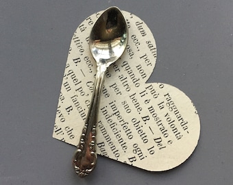 Eat Your Heart Out! Adorable Vintage Silvertone Pin, Foodies, Foody, Gift, Eating, Spoon Collector, Food Lover, Retro Jewelry,