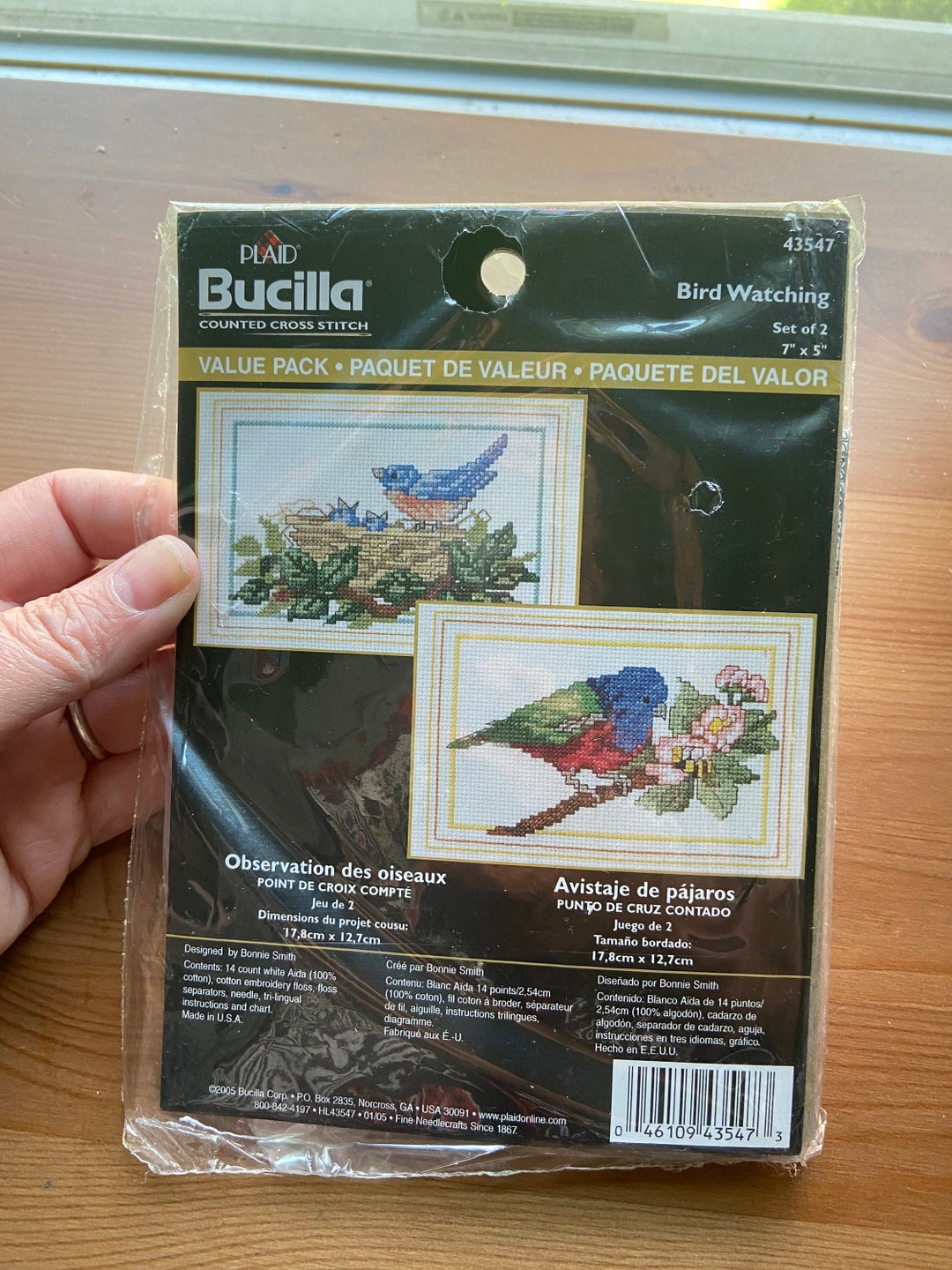 Vintage Bucilla Counted Cross Stitch Kit, Value Pack, Bird Watching