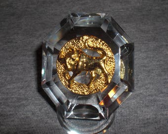Taurus zodiac sign - miniature collectible crystal figurine