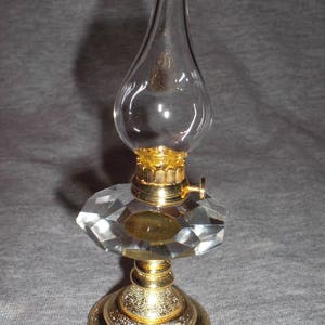 Oil lamp large - miniature collectible crystal figurine