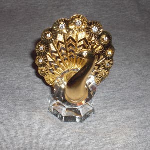 Peacock - miniature collectible crystal figurine