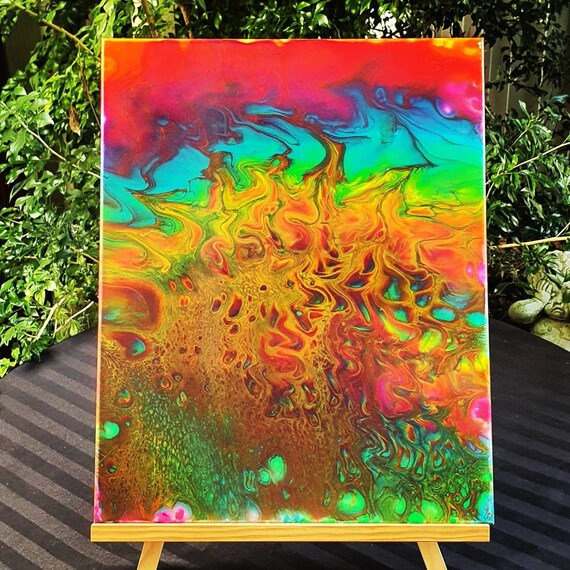 Psychedelic canvas painting hotsell