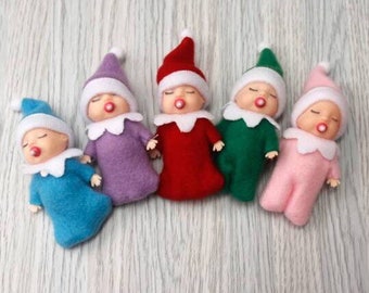 Rattle BABY Elf-SHELF DOLL CHRISTMAS TOY FREE Bottle DUMMY--BIRTH  CERT 
