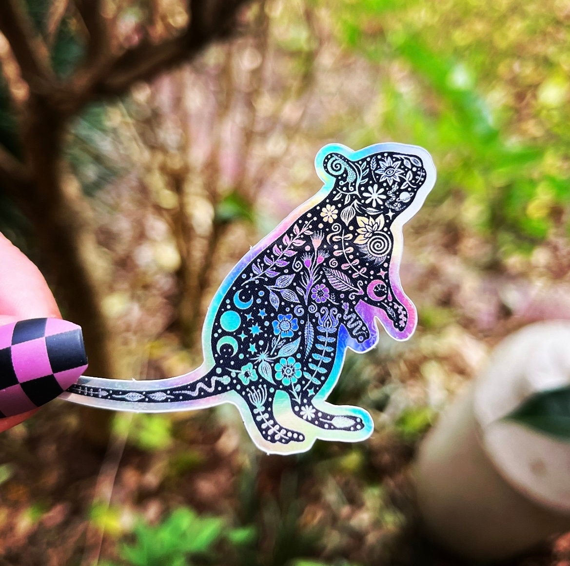 Rat Holographic Sticker. Mouse Sticker. Sun and Moon Sticker. Witchy ...