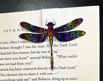 Dragonfly Magnetic Bookmark. Book Lover. Teachers Gift. Colourful Dragonfly