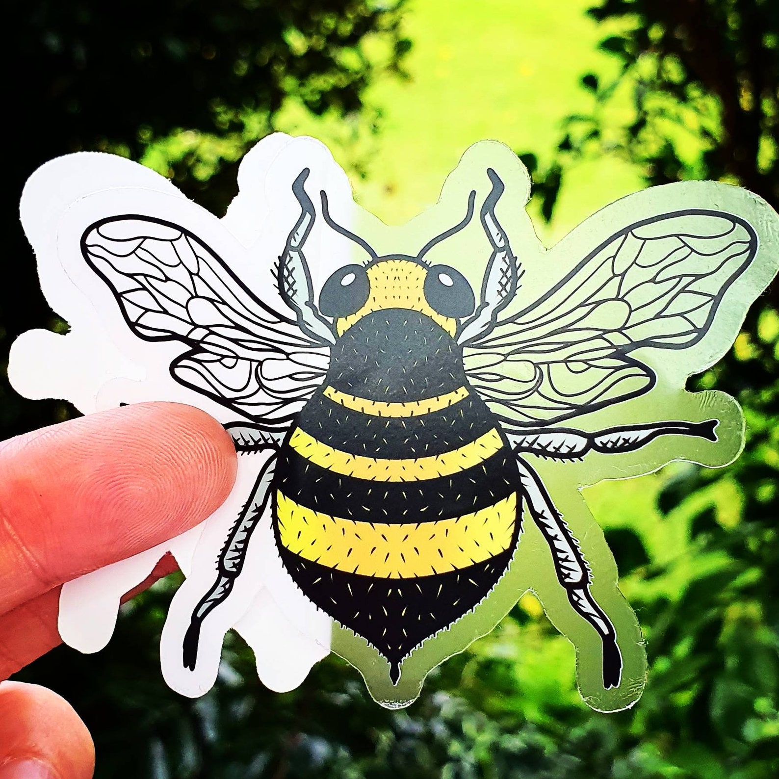 Clear Bee Sticker. Waterproof Bee Sticker. Laptop Sticker. Bee Etsy