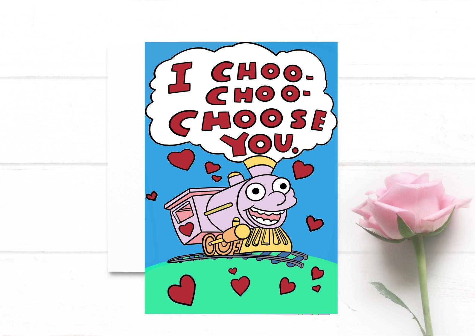 5 Pack of Cards. I Choo Choo Choose You. Valentine's Day - Etsy Australia