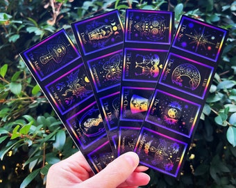 Tarot Card Bookmarks. X2 bookmarks. Sun Moon and Stars