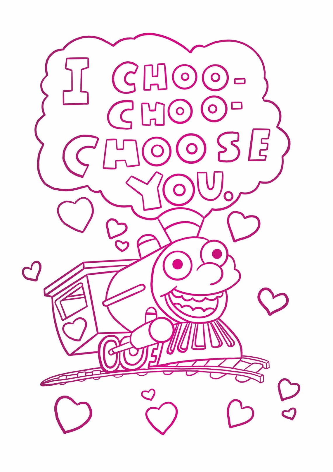 I Choo Choo Choose You Card Printable