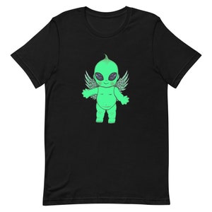 Alien Baby Baby Doll Short-Sleeve Unisex T-Shirt. Green Alien Cute Doll Shirt