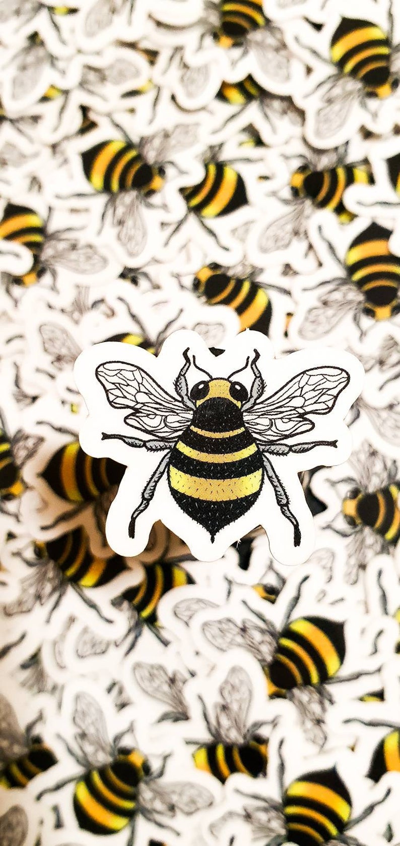 Clear Bee Sticker. Bumble Bee. Honey Bee Sticker. Mini Stickers. High ...