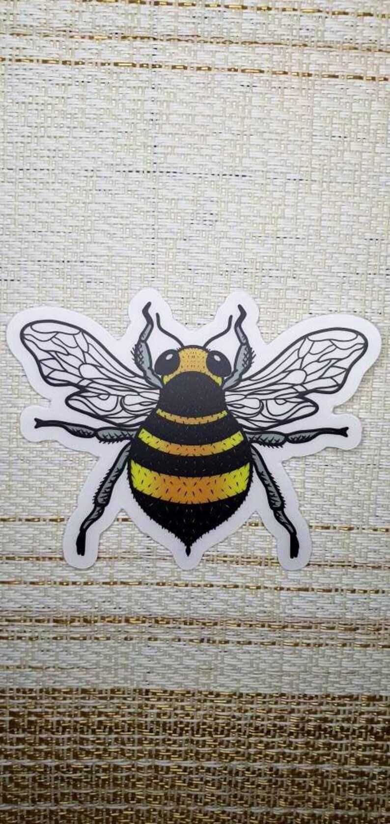 Clear Bee Sticker. Waterproof Bee Sticker. Laptop Sticker. Bee Kind ...