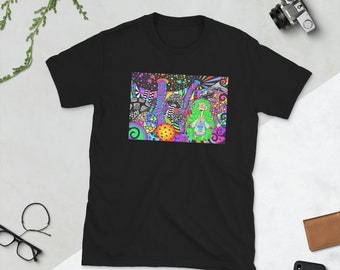 Retro Psychedelic T-shirt, Trippy Graphic Tees - Etsy UK