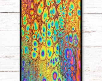 Trippy Painting Print | Cool Art Poster | Psychedelic Art | Abstract Painting (unframed)