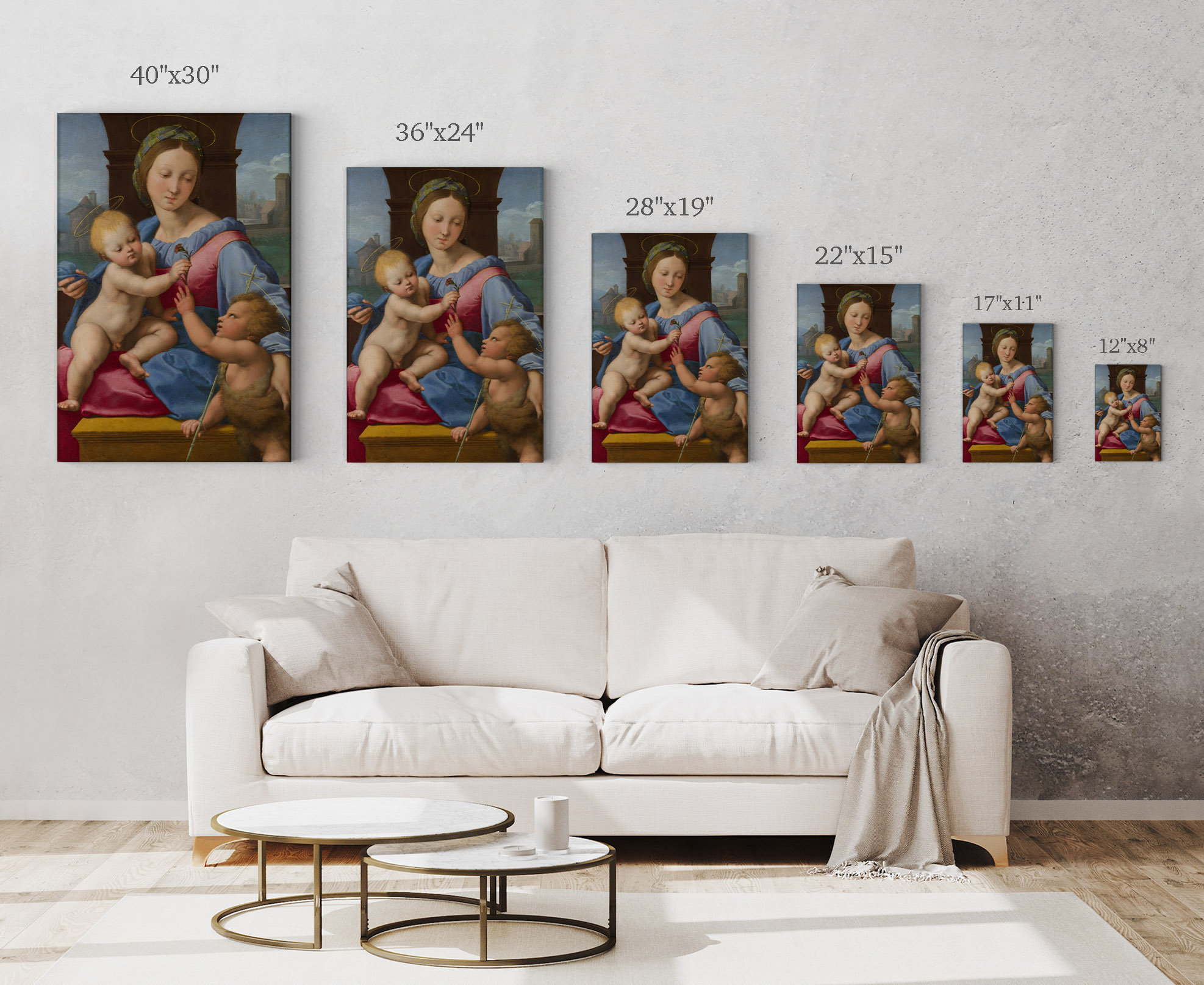 Madonna Dell'impannata by Raphael Art Famous Reproduction Canvas Wall ...